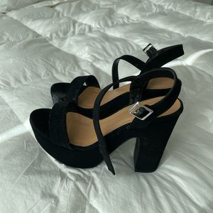 Black block heels size 8.5